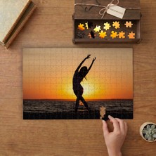 Gün Batımı - Yoga Tasarımı 240 Parça Ahşap Puzzle Ahşap Kutuda  MP00004