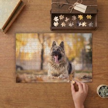 Alman Çoban Köpeği Tasarımı 240 Parça Ahşap Puzzle Ahşap Kutuda  MP08605