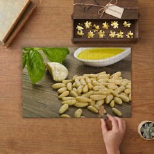 Pizza Sosu Malzemeleri -Italyan Pizzası Tasarımı 240 Parça Ahşap Puzzle Ahşap Kutuda  MP01904