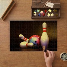 Bowling Topu - Dubalar Tasarımı 240 Parça Ahşap Puzzle Ahşap Kutuda  MP04195