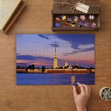 Peter ve Paul Katedrali Günbatımı Manzarası Tasarımı 240 Parça Ahşap Puzzle Ahşap Kutuda  MP01280
