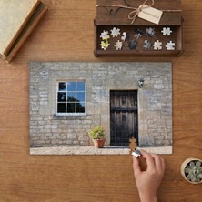 Taş Ev - Pencere- Kapı Tasarımı 240 Parça Ahşap Puzzle Ahşap Kutuda  MP00425