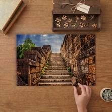 Taş Merdivenler Tasarımı 240 Parça Ahşap Puzzle Ahşap Kutuda  MP02025