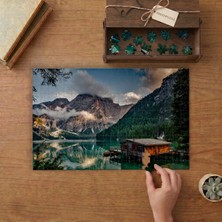 Braies Gölü - Italya Tasarımı 240 Parça Ahşap Puzzle Ahşap Kutuda  MP04416