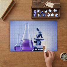 Deney Tüpleri - Laboratuvar Tasarımı 240 Parça Ahşap Puzzle Ahşap Kutuda  MP02571