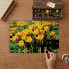 Sarı Kır Çiçekleri  Tasarımı 240 Parça Ahşap Puzzle Ahşap Kutuda  MP09731