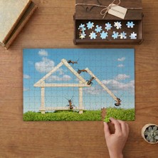 Çalışkan Karıncalar - Çocuklara Özel Tasarımı 240 Parça Ahşap Puzzle Ahşap Kutuda  MP06480