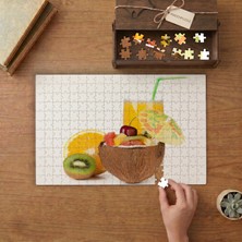 Meyve Salatası - Meyve Kokteyli Tasarımı 240 Parça Ahşap Puzzle Ahşap Kutuda  MP01852