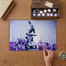Laboratuvar - Deney Şişeleri - Kimya Tasarımı 240 Parça Ahşap Puzzle Ahşap Kutuda  MP02569