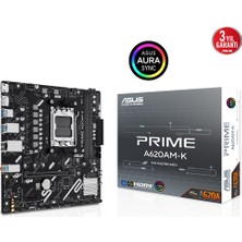 ALK Asus Prıme A620AM-K, 2xddr5, 1x M.2, Dp, Hdmı, Am5 Soket Anakart