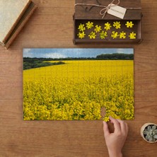 Kolza Bitkisi Tarlası  Tasarımı 240 Parça Ahşap Puzzle Ahşap Kutuda  MP03660