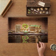 Bitkiler-Spa- Terapi Tasarımı 240 Parça Ahşap Puzzle Ahşap Kutuda  MP00270