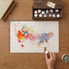 Boya Yapan Bebek Tasarımı 240 Parça Ahşap Puzzle Ahşap Kutuda  MP00699