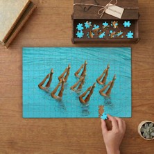 Su Sporu Tasarımı 240 Parça Ahşap Puzzle Ahşap Kutuda  MP00843