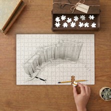 Konut Projesi - Mimarlık Tasarımı 240 Parça Ahşap Puzzle Ahşap Kutuda  MP04123