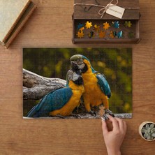 Amerika Papağanları  Kuş Tasarımı 240 Parça Ahşap Puzzle Ahşap Kutuda  MP05289