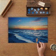 Dalgalı Deniz - Günbatımı Tasarımı 240 Parça Ahşap Puzzle Ahşap Kutuda  MP02539