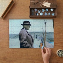 Sivil Mustafa Kemal Atatürk Tasarımı 240 Parça Ahşap Puzzle Ahşap Kutuda  MP06949