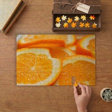Portakal Dilimleri - Yakın Çekim Tasarımı 240 Parça Ahşap Puzzle Ahşap Kutuda  MP02599
