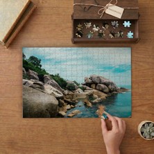 Kayalıklar - Deniz Kıyısı  Tasarımı 240 Parça Ahşap Puzzle Ahşap Kutuda  MP04825