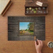 Ahşap Pencere Tasarımı 240 Parça Ahşap Puzzle Ahşap Kutuda  MP07770