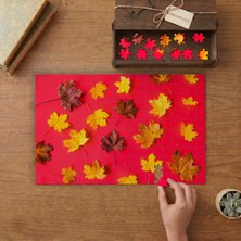 Sonbahar Yaprakları Tasarımı 240 Parça Ahşap Puzzle Ahşap Kutuda  MP00229