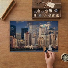 Gökdelenler - Şehir Manzarası Tasarımı 240 Parça Ahşap Puzzle Ahşap Kutuda  MP09564