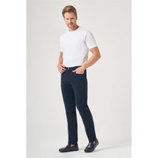İmza Lacivert 5 Cep Gabardin Slim Fit Pamuklu Denim Jean Kot Pantolon 1003260317
