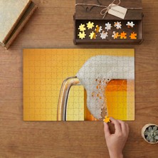  Bardaktan Taşan Bira Tasarımı 240 Parça Ahşap Puzzle Ahşap Kutuda  MP01600