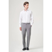 İmza Füme Yan Cep Filafil Desen Comfort Fit Esnek Pantolon 1003260153
