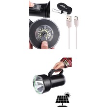 TUX Taşınabilir Solar Şarjlı LED Fener Powerbank Özellikli Kamp ve Acil Durum Için Süper Parla