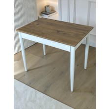 Aysa Mobilya 60 x 90BEYAZ-BEYAZ Küçük Dikdörtgen Mutfak Masası Yemek Masası Çalışma Masası 2-4 Kişilik