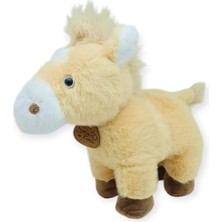 TUX Peluş Hayvanlar Sesli 30 cm At - Açık Kahverengi - 1 Adet