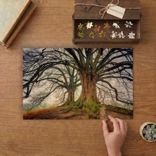 Iki Çıplak Ağaç  Tasarımı 240 Parça Ahşap Puzzle Ahşap Kutuda  MP05204