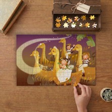 Neşeli Çocuklar - Ördekler  Tasarımı 240 Parça Ahşap Puzzle Ahşap Kutuda  MP05922