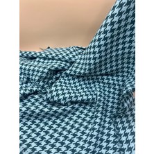 Elna Kumaş Siyah Mint Kazayağı Tüvit Kumaş – Lüks Dokuma Ceketlik | 150 cm En
