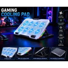 Jolita Apple MacBook Air 13.3" M1 Uyumlu 8 Fanlı Rgb LED Işıklı Laptop Soğutucu Standı