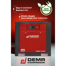 Demr Kompresör Invertörlü Vidalı Hava Kompresörü 20HP I-DMV20E