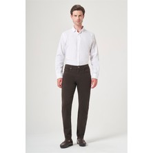 İmza Kahverengi 5 Cep Gabardin Slim Fit Pamuklu Denim Jean Kot Pantolon 1003260317