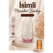 Lav Kişiselleştirilebilir Lal Cam Meşrubat Bardağı
