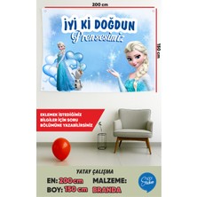 İsg Tabelam 150X200CM/YATAY/PRENSES Temalı Doğum Günü Branda Afişi