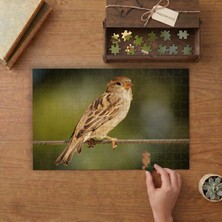Serçe Kuşu Tasarımı 240 Parça Ahşap Puzzle Ahşap Kutuda  MP02019