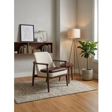 Gazzini Furniture Tai Iskandinav Ahşap Kolçaklı Berjer