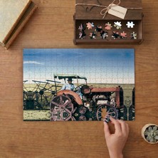 Traktör Süren Atatürk  Tasarımı 240 Parça Ahşap Puzzle Ahşap Kutuda  MP02338