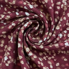 Elna Kumaş Bordo Soyut Hayvan Desenli Viskon Pamuk Kumaş | 150 cm En