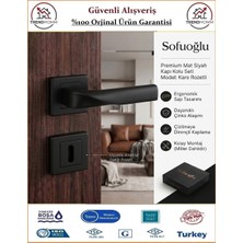 Sofuoğlu Noyan Rozetli Kapı Kolu - Mat Siyah - Orjinal Ürün - ODA