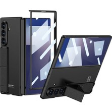 Halkhouse Samsung Galaxy Z Fold 7 Kılıf Cam Ekran Koruma Extralı Katlanabilir Standlı Kıpta Kapak