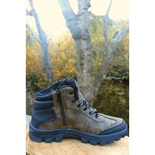 TUX Erkek Outdoor Bot Yünlü Kahve Siyah Renk