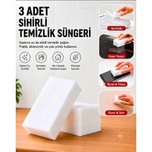 Tasarım Evi 3 Adet Sihirli Sünger, Torpido Süngeri, Ayakkabı Süngeri, Melamin Sünger, Yazı Silen Duvar Süngeri
