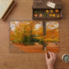 Sonbaharda Ağaçlar Tasarımı 240 Parça Ahşap Puzzle Ahşap Kutuda  MP04608